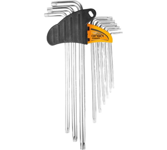 Набор длинных шестигранных TORX ключей DINGQI 9 шт 17125A