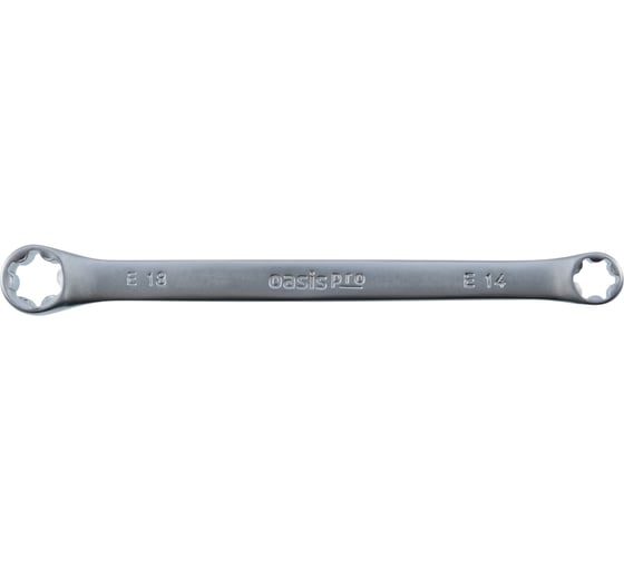 Гаечный ключ накидной OASIS TORX Pro Е14 х Е18 (cатиновый хром) 103011504033
