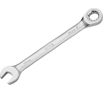 Ключ комбинированный трещоточный Denzel 15 мм, CrV, матовый хром 14709