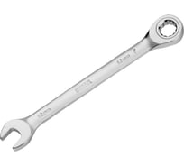 Ключ комбинированный трещоточный Denzel 12 мм, CrV, матовый хром 14706