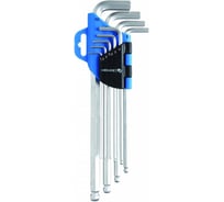 Набор шестигранных Г-образных удлиненных ключей HOEGERT TECHNIK CrV, 9 шт. HT1W808