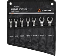 Набор ключей разрезных Airline PRO 7предметов, 8x10-17x19мм, сумка ATCE002