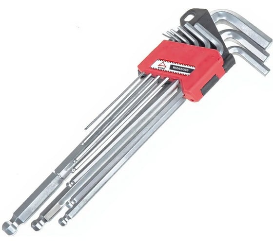 Набор имбусовых ключей HEX (шестигранников) с шаром ARNEZI 9предметов, длинные R1060038 00-02003511 1