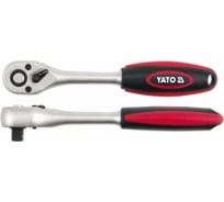 Прямая трещотка с пластмассовой ручкой YATO 72 зуб.1/2"265 мм YT-0324