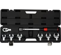 Ключ динамометрический LIGE 8пр., 14х18мм, 3/8" с набором рожковых насадок (17,22,24,26,27,30мм, 20-120Nm) 475мм, в кейсе LG-S7908 743347