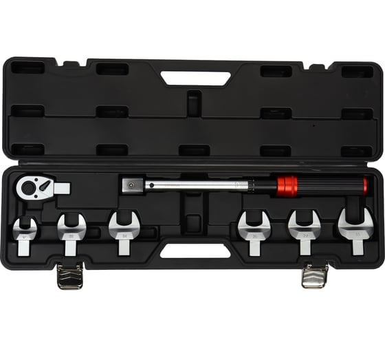 Компрессометр для бензиновых двигателей LIGE 8пр., 14х18мм, 3/8" с набором рожковых насадок (17,22,24,26,27,30мм, 20-120Nm) 475мм, в кейсе LG-S7908 1