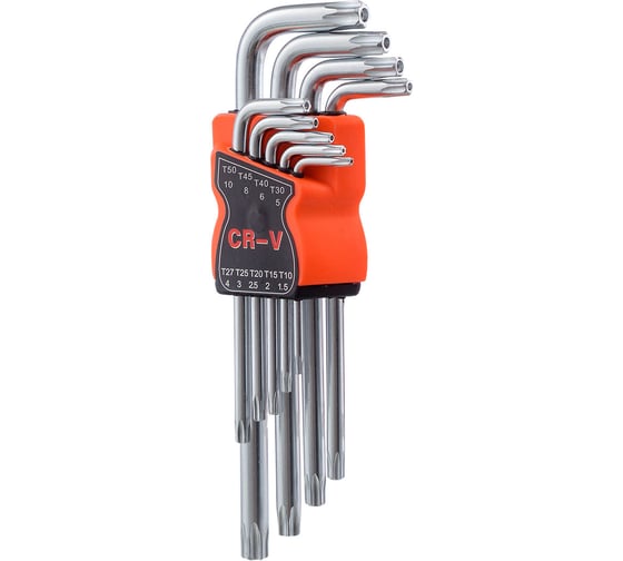 Набор ключей Zipower TORX, 9 предметов: T10; T15; T20; T25; T27; T30; T40; T45; T50 PM4461 1