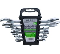 Набор гаечных ключей рожковых OASIS Eco 6 шт в холдере, белый цинк 103011506001
