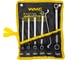 Ключи накидные WMC TOOLS отогнутые на 75 градусов, набор 6 предметов (6х7, 8х9, 10х11, 12х13, 14х15, 17х19мм) WMC-50610P(63061) 1