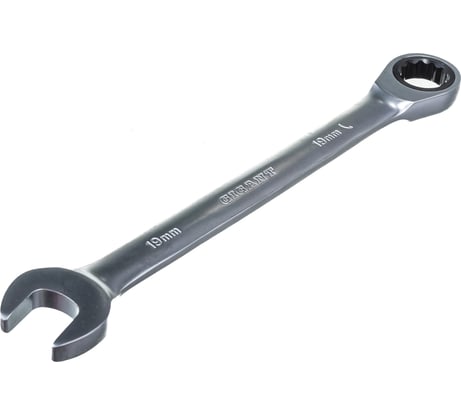 Комбинированный трещоточный ключ Gigant 19мм, Сталь Cr-V, 72 зуба, GRW19