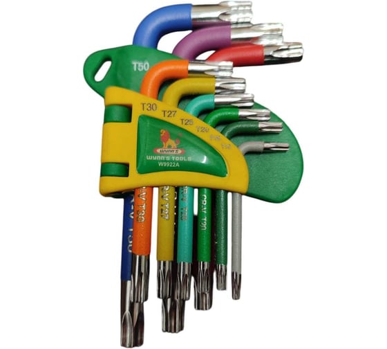 Ключи WYNNS ТОРХ (звездочка) 9 шт. Т10-Т50 CR-V, 9 шт W9922A/ Tools 00-00018245 1