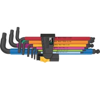 Набор Г-образных дюймовых ключей WERA 950/9 Hex-Plus Multicolour Imperial 2, 9 предметов WE-022640