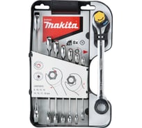 Набор комбинированных ключей Makita 8 штук: 8, 10, 12, 13, 14, 15, 17, 19 мм B-65523