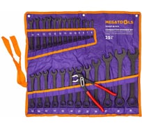 Набор ключей комбинированных и рожковых MEGATOOLS 25 предметов MT-5261DP+1 BLACK(63599)