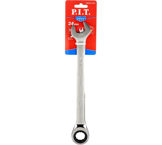 Ключ комбинированный с храповым механизмом P.I.T. ADVANCE  (24мм, 40CrV, 90 зубцов, NiCr) HRCW01-0024 1