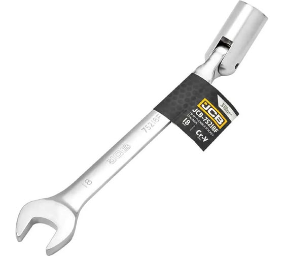 Ключ рожково-торцевой шарнирный JCB 18мм -75218F(66107) JCB-75218F(66107) 1