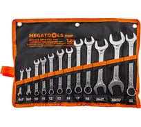 Набор ключей комбинированных и рожковых MEGATOOLS 12+2 предмета MT-5198P+2(63427)