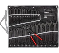 Набор ключей комбинированных и рожковых SIGMATOOL 25 предметов -5261P+1 BLACK(63607) SIGMATOOL-5261P+1 BLACK(63607)