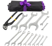 Набор ключей комбинированных и рожковых Помощник 12 + 2 предмета 5198P+2(63426)