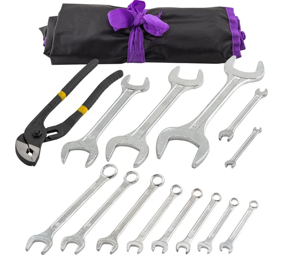 Набор ключей комбинированных и рожковых Помощник 12 + 2 предмета 5198P+2(63426) 1