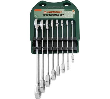Набор комбинированных трещоточных ключей Jonnesway W45108S