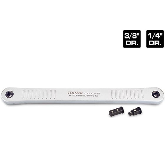 Удлинитель трещотки для труднодоступных мест TOPTUL с адаптерами 1/4, 3/8 L=340 мм CAPA0812 1