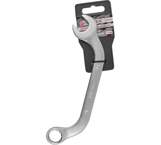 Ключ рожково-накидной Forsage С-образный 16мм на пластиковом держателе F-76116/75616(29668) 1