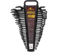 Набор ключей комбинированных KingTul 25 предметов (6-27, 30, 32), в пластиковом держателе и рожковый ключ 36х41 мм KT-5261P36-41 Black(63656)