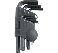 Набор ключей CNIC шестигранных из 9шт 1,5;2;2,5;3;4;5;6;8;10мм на клипсе СrV 2147 48772