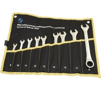 Набор ключей CNIC комбинир. из 9-ти шт. рожк. и накид. с трещоткой 8 - 19 хром-ванадий 063 42368