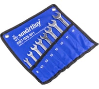 Набор ключей рожок-кольцо Smartbuy 8 штук, 8-19 мм, в ткан. чехле Tools SBT-WS-8P1