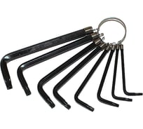Набор ключей CNIC шестигранных TORX из 8шт T9,Т10,Т15,Т20,Т25,Т27,Т30,T40 на кольце СrV 2303 66464