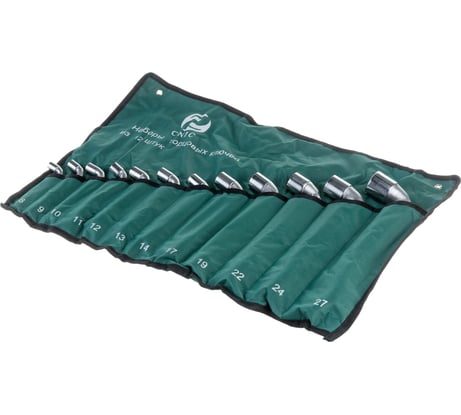 Набор ключей CNIC торцевых коленчатых 2-х сторонних из 12-ти шт. 8-27мм хром, в сумке 35154