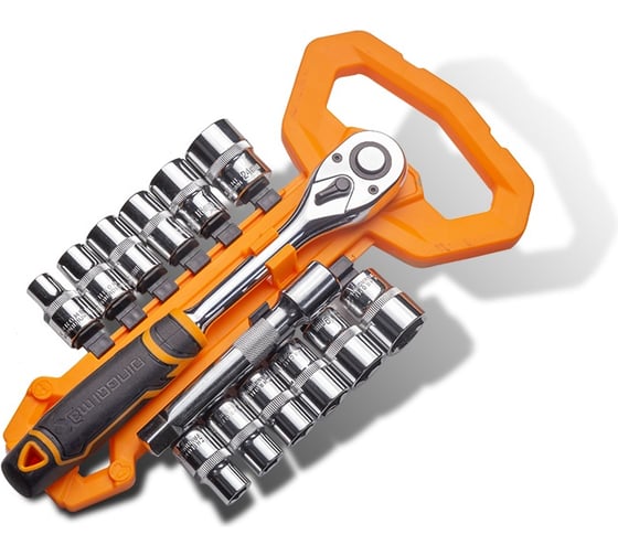 Трещотка DINGQI 1/2, 72 зуба, с набором головок 10-24 мм 14049 1