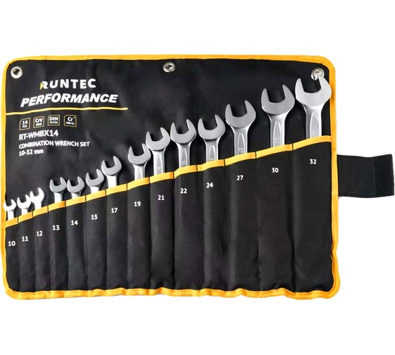 Набор ключей комбинированных RUNTEC CrV 10-32 мм в сумке, 14 предметов RT-WMBX14 1