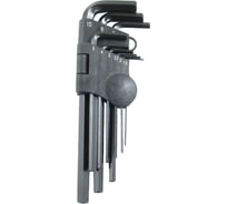 Набор ключей CNIC шестигранных из 9шт 1,5;2;2,5;3;4;5;6;8;10мм удлиненные на клипсе СrV 2108H 48773