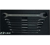 Набор ключей рожковых с профилем LIGE Ratchet drive прямых 7пр., в ложементе LG-S70107 370501
