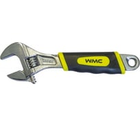 Разводной ключ WMC TOOLS с прорезиненной рукояткой-200мм (захват 0-24мм) 649200 47276