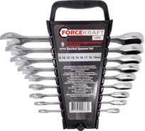 Набор комбинированных трещоточных ключей Forcekraft 9пр. FK-51092(50626)