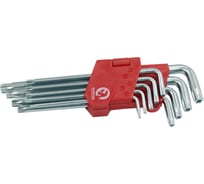 Набор Г-образных ключей INTERTOOL TORX с отверстием 9 шт, Т10-Т50, Cr-V, Big HT-0606