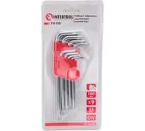 Набор Г-образных ключей INTERTOOL TORX 9 шт, Т10-Т50, Cr-V HT-0608