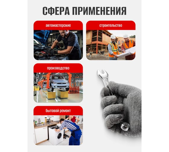 Набор комбинированных ключей Forsage 16пр. на полотне F-5161P(10354)