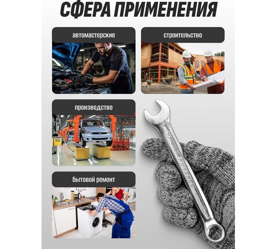 Набор комбинированных ключей Forsage 6гр.,16пр. , в пластиковом держателе 28619 F-5161H