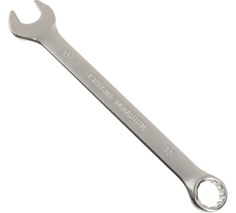 Рожково-накидной ключ ЕРМАК 15мм, матовый CRV 736-149