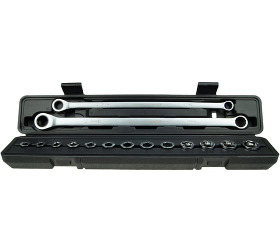 Набор ключей накидных трещоточных экстра длинных LIGE 15пр. LG-S7016 210159 1