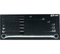 Набор ключей накидный экстрадлинных LIGE 7пр., (8x10, 11x13, 14x15, 16x17，18x19，20x21，22x24мм) в лож 384503