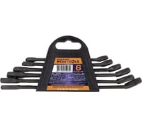 Ключи комбинированные MEGATOOLS набор 6пр. (6, 8, 10, 12-14мм) на пластиковом держателе MT-5068 BLACK(64634)