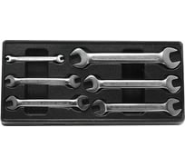 Набор ключей рожковых Partner (6х7, 10х11, 12х13, 14х15, 16х17, 20х22мм)6 предметов, в лотке PA-T5061[т](18021)