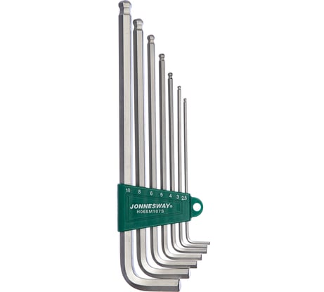 Комплект угловых шестиграников EXTRA LONG Jonnesway H06SM107S