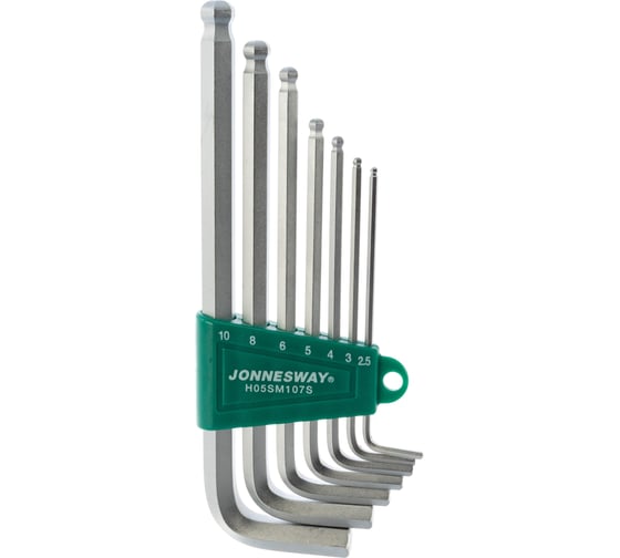 Комплект угловых шестиграников LONG Jonnesway H05SM107S